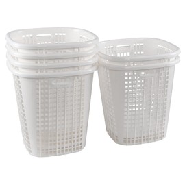Nicesh 6-Pack 45 L White Laundry Hamper, Plastic Large Storage Basket