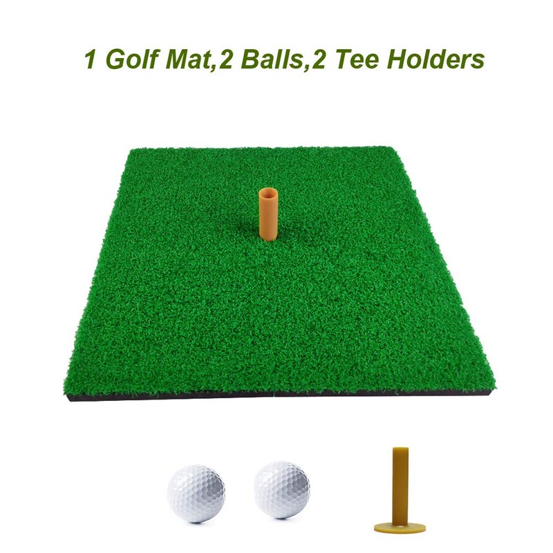 Golf Hitting Mat Golf Practice Mat with Rubber Tees &