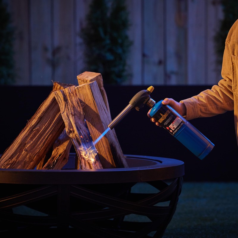 Bernzomatic QuickFire Outdoor Torch, High Output, Wind-Resistant Propane Hand Torch
