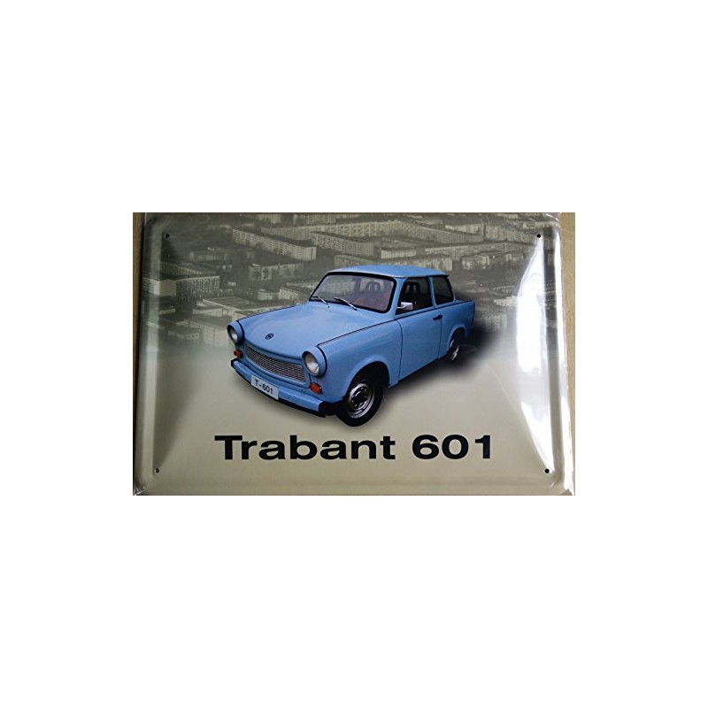 Unbekannt Trabant 601 Trabbi blau Blechschild Gewölbt 20x30cm S4700