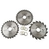 3pc 160mm TCT Circular Saw Blades 16/24/30 TPI & Adapter