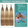 Locescsoc 24 Inch Straight Hair Extensions 150 g 3 Packs