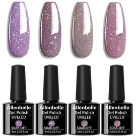 Allenbelle Semi-Permanent Nail Polish UV LED Gel Kit Semi-Permanent Nail Polish Nail Polish UV LED Gel Nails 3301