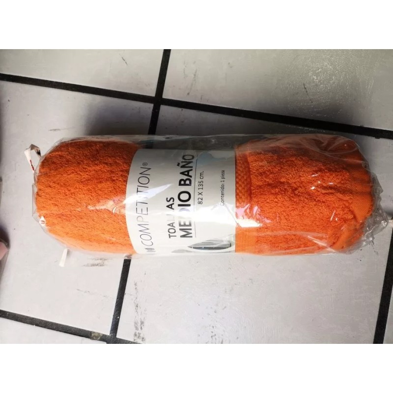 Competition Toalla Medio Baño 100% Algodón 600grs, Súper Absorbentes Color