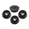 uxcell Rubber Feet Buffers Pads D18x15xH5mm Black 4pcs