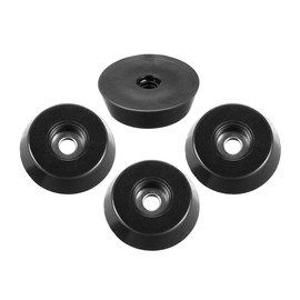 uxcell Rubber Feet Buffers Pads D18x15xH5mm Black 4pcs