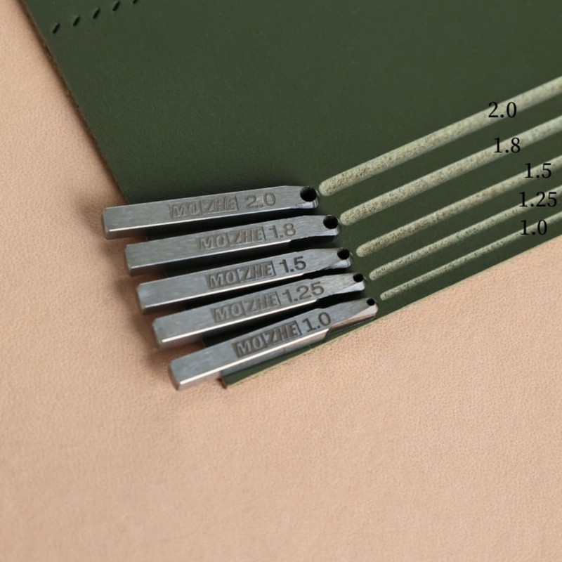 SiiRo 6 in 1 Leather Groover Tool, Edge Beveler Leather