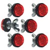 Red Reflector Motorcycle License Plate Bolts and Nuts