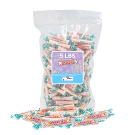 Smarties Candy Rolls Gluten Free & Tropical Flavor Treats | Peanut Free Plant Derived Ingredients Allergen Free & Delicious Snacking Candy Wafers - 5 Pound Bag