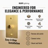 SELECT 1‑Gang Solid Brass Rotary Dimmer Switch, Satin Brass Finish,