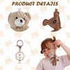 ZPLASK 2 Pcs Plush Keyring, Bag Charm, Soft Brown Bear