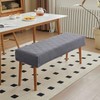 GERLNF Waterproof Dining Room Bench Covers, Stretch Jacquard Bench Seat