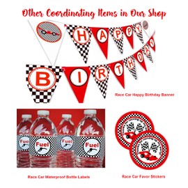 Race Car Birthday Banner Pennant