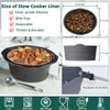 Slow Cooker Liners, Foldable Reusable Silicone Cooking Liners Compatible with