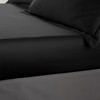 Catherine Lansfield Silky Soft Satin Double Fitted Sheet Black