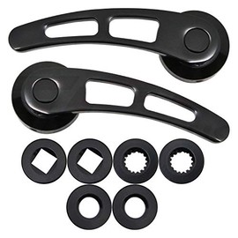 BILLET ALUMINUM DOOR HANDLES KIT 4 1/2" - ANODIZED BLACK