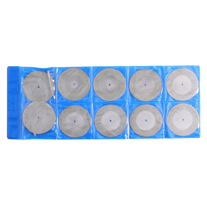 10PCS Thin Diamond Cutting Disc with Rod Round Grinding Sanding