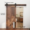 WINSOON 5-16FT Single Wood Sliding Barn Door Hardware Basic Black