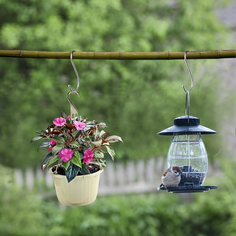 PHINGEER 5 Pack Heavy Duty S Hooks, 12cm S Shaped