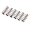 20 Pcs Round Connector Nut M6x1.0 10 L25mm Rod Coupling