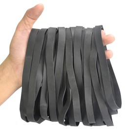 WANTOUTH Rubber Bands 35 Pcs Large Thick Elastic Rubber Bands Heavy Duty Trash Can Band Rope Strong Durable Wide Wrapping Bands for Industrial Home Office School File Folders Garbage Can (Black)