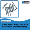 Screw Hooks with Cross Slot Heavy Duty Galvanized Steel Self
