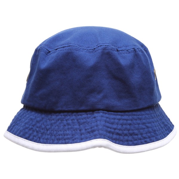 MIRMARU Summer Adventure - Sombrero plegable 100% algodón lavado a piedra con ribete., Azul Rey-Blanco, Small-Medium