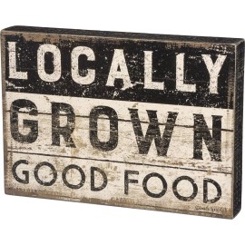 Primitives By Kathy "Locally Grown Good Food" Box Sign #100-1558