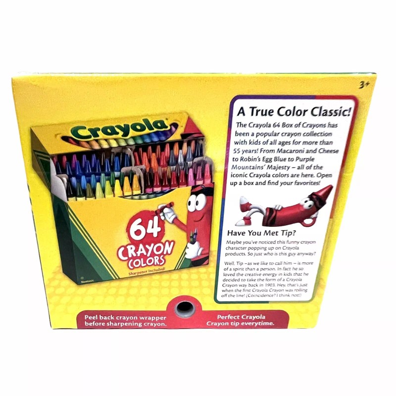Crayola 64 Count Nontoxic Crayons Multi Pack W/ Sharpener Included