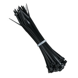 KafTon Pack of 100 Black Cable Zip Ties, UL Nylon, Perfect for PC, Bicycle Tie Wrap DIY Home Wire Vegetable Garden Office (200mm x 4.8mm) Black