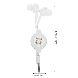 TEHAUX Wired in-Ear Headphones, 3.5mm Wired Earbuds, MP3 Wired Earphones Portable Double Pull Telescopic Headphones Ear Buds Wired Over The Ear Headphones Headset Player Noise Reduction
