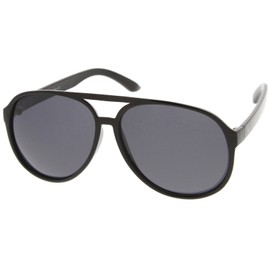 zeroUV - Retro Large Plastic Aviator Sunglasses with Polarized Lens Ditka Hangover Alan Burt Macklin FBI (Polarized | B)