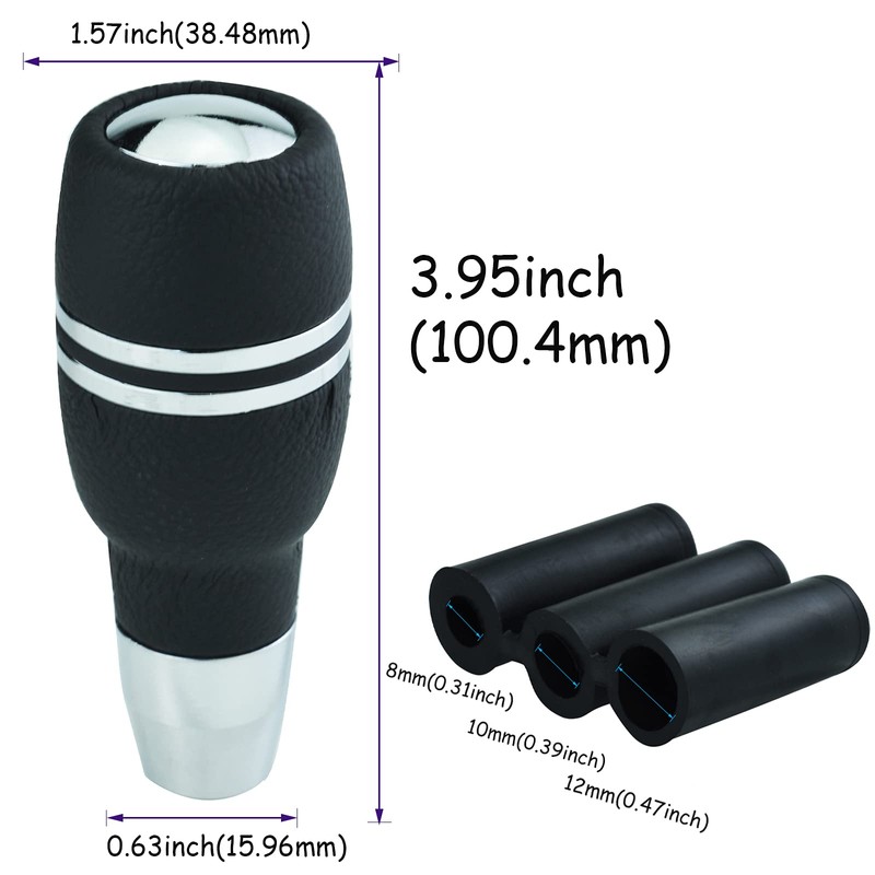 Temzzer Push Button Gear Stick Knob Weighted Shifter Lever Handle