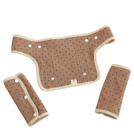 WREATH Baby Carrier Cover, 3-Piece Set, Drool Cover, Clear, Clear, Chest Cover, Baby Carrier, Cotton, Ergo Baby, Drool Pad, Piggy Strap, Cotton, Gauze, Baby Stroller, Child Seat Belt, Cute,