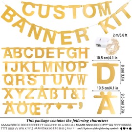 Easy Joy DIY Garland Banner Bring Lights Exceeding 140 Gold Letters Garland Banner Letters Garland Gold Letter Garland Party Decoration Welcome Home Happy Birthday Happy Wedding
