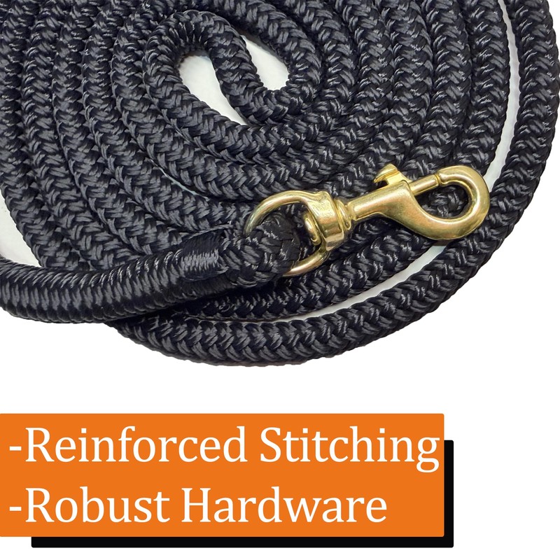 Kabahorze Horse Rein with Snaps, 1/2" Diameter x 10 FT,