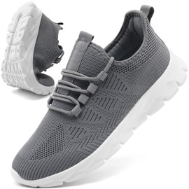 ZGPWZWL Mens Sneakers Running Tennis Gym Walking Sports Casual Jogging Lightweight Breathable Athletic Workout Zapatos para Hombre Light Gray Men Size 10