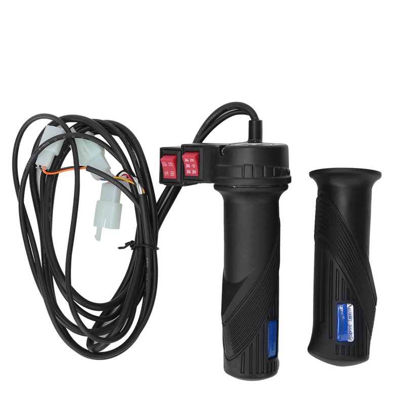 Alomejor E-Bike Throttle Grip 3-Speed Throttle Grip with Cable Universal