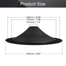 Fielect 10 inches Paper Speaker Cone Subwoofer Cones Drum Paper 1.5 inches Inner Diameter with 4 Cloth Surround 1Pcs