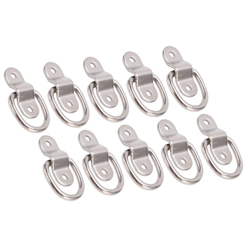 Set of 10 D-Ring Tie Downs, KIMISS Iron Tie Down