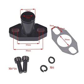 Mingdun Adjustable CNC 32mm-40mm Intake Manifold with Connector for 49cc 60cc 66cc 80cc Motorized Bicycle Bike Gas Bicycle Motor Engine Kit High Performance Black