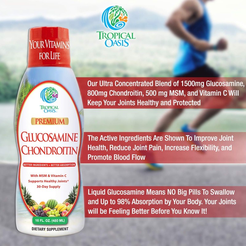 Tropical Oasis–Premium Liquid Glucosamine Chondroitin & MSM- Liquid Joint Support