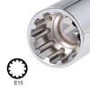 sourcing map 1/2-inch Drive E15 Universal Spline Socket Shallow 12