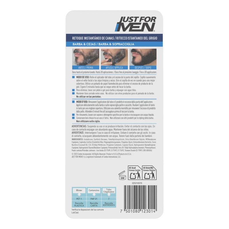 Retoque Temporal Just For Men De Canas Barba Cast Osc