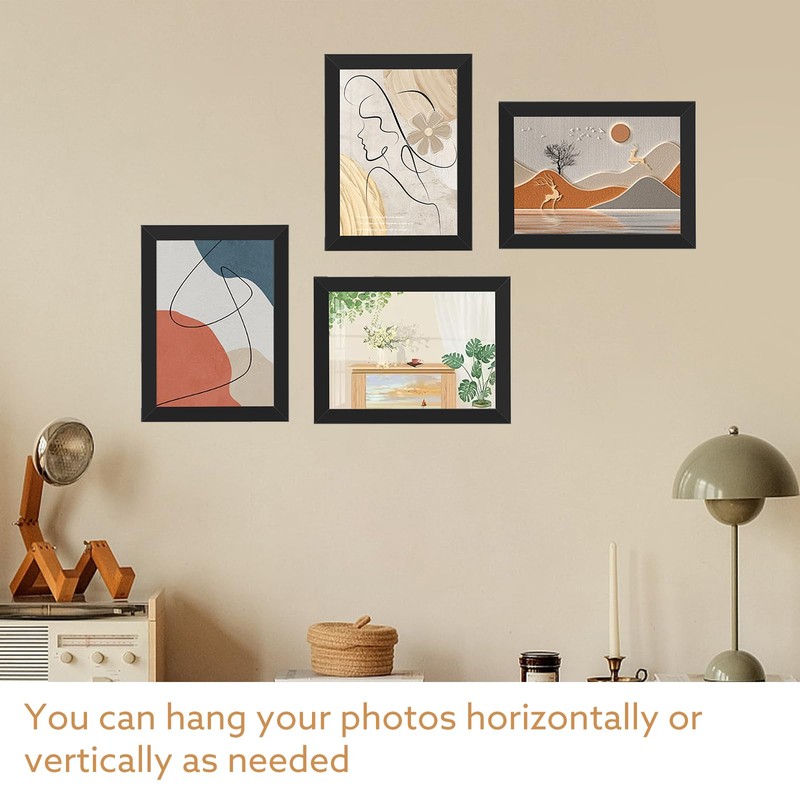 4 Pack Picture Frame, A5 Photo Frames Tabletop and Wall
