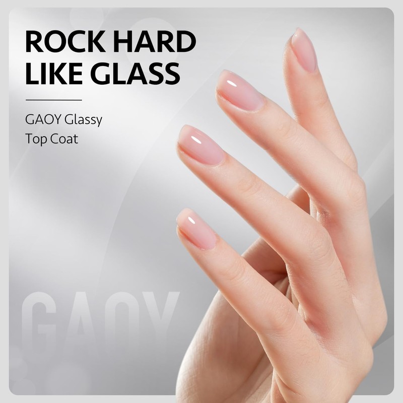 GAOY Gel Top Coat, Matte Top and Base Coat Set,