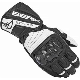 Berik Zoldar Women's Motorcycle Gloves, Black/White, XS
