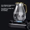 Jitejoe Glass Pitcher 61oz Large Carafe with Lid Easy Clean