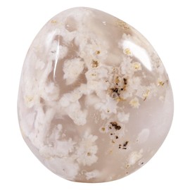 KYEYGWO Irregular Sakura Agate Natural Gemstone Polished Palm Stone Reiki Crystal for Meditation Stress Relief Home Office Decoration, 40 g - 100 g