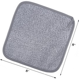 POLYTE Paño Desmaquillante Facial de Microfibra, 20.3x20.3 cm, 6 Pzas